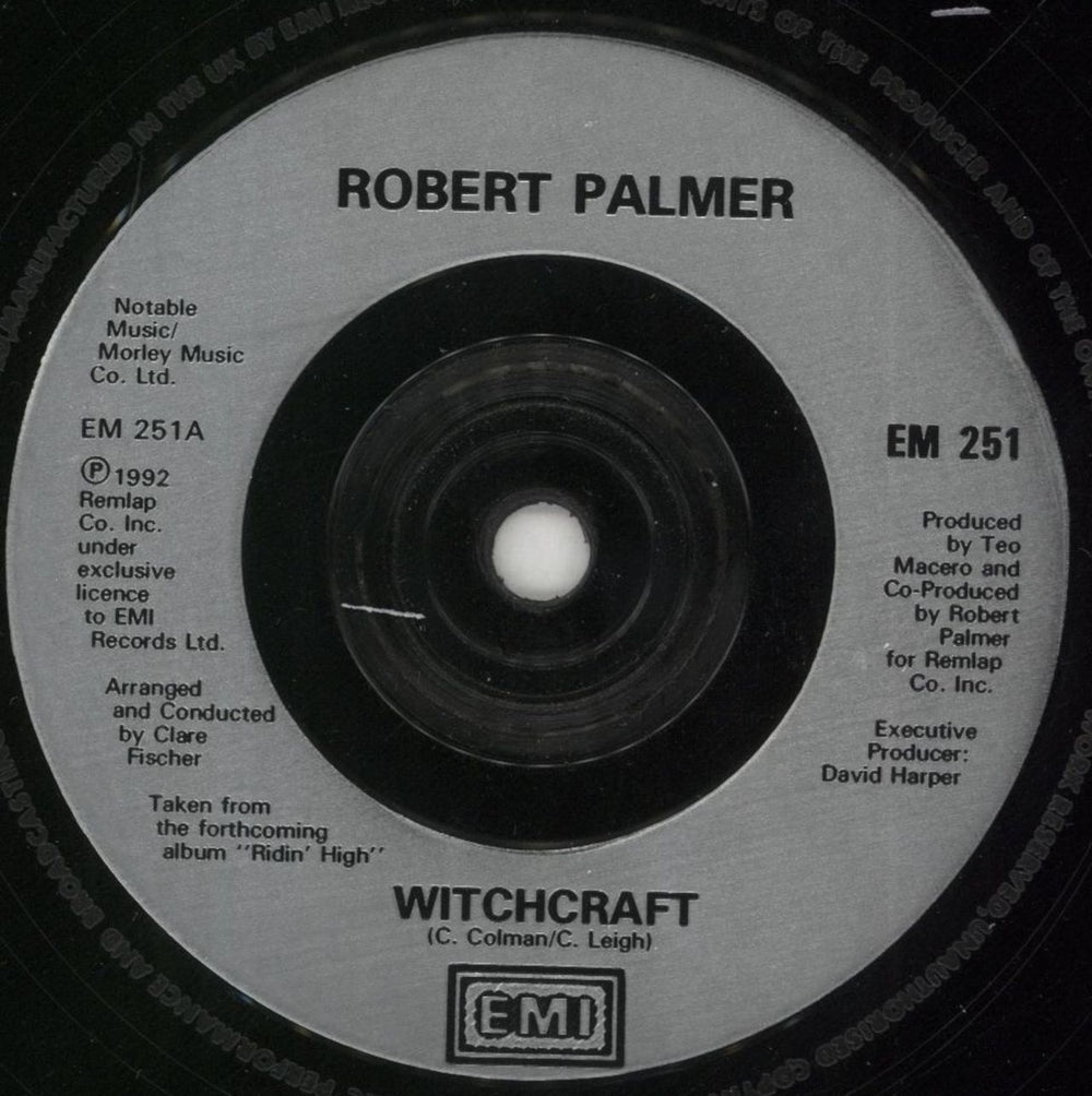 Robert Palmer Witchcraft UK 7" vinyl single (7 inch record / 45) PLM07WI627684