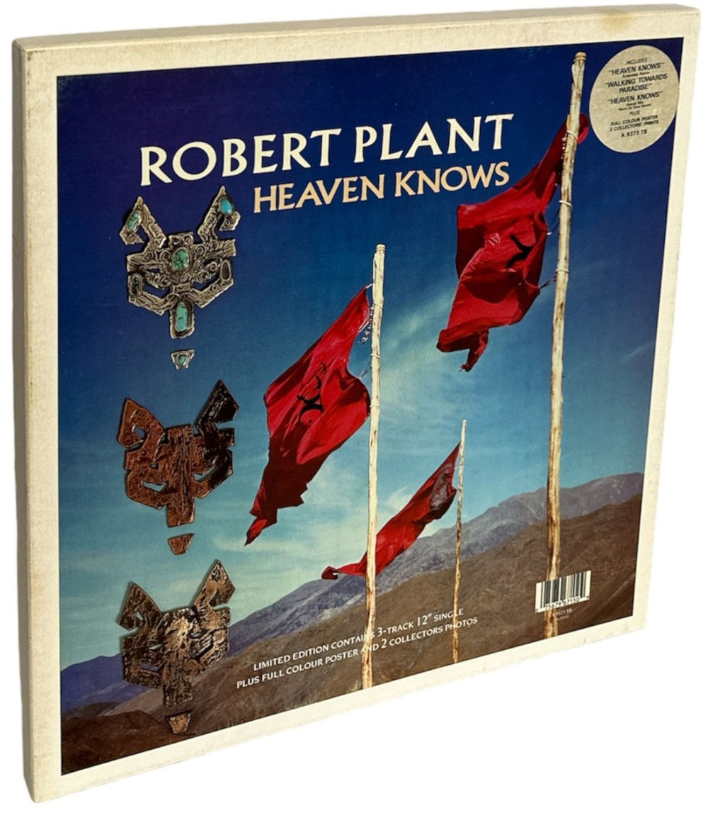 Robert Plant Heaven Knows + Box - Stickered UK 12" vinyl single (12 inch record / Maxi-single) A9373TB