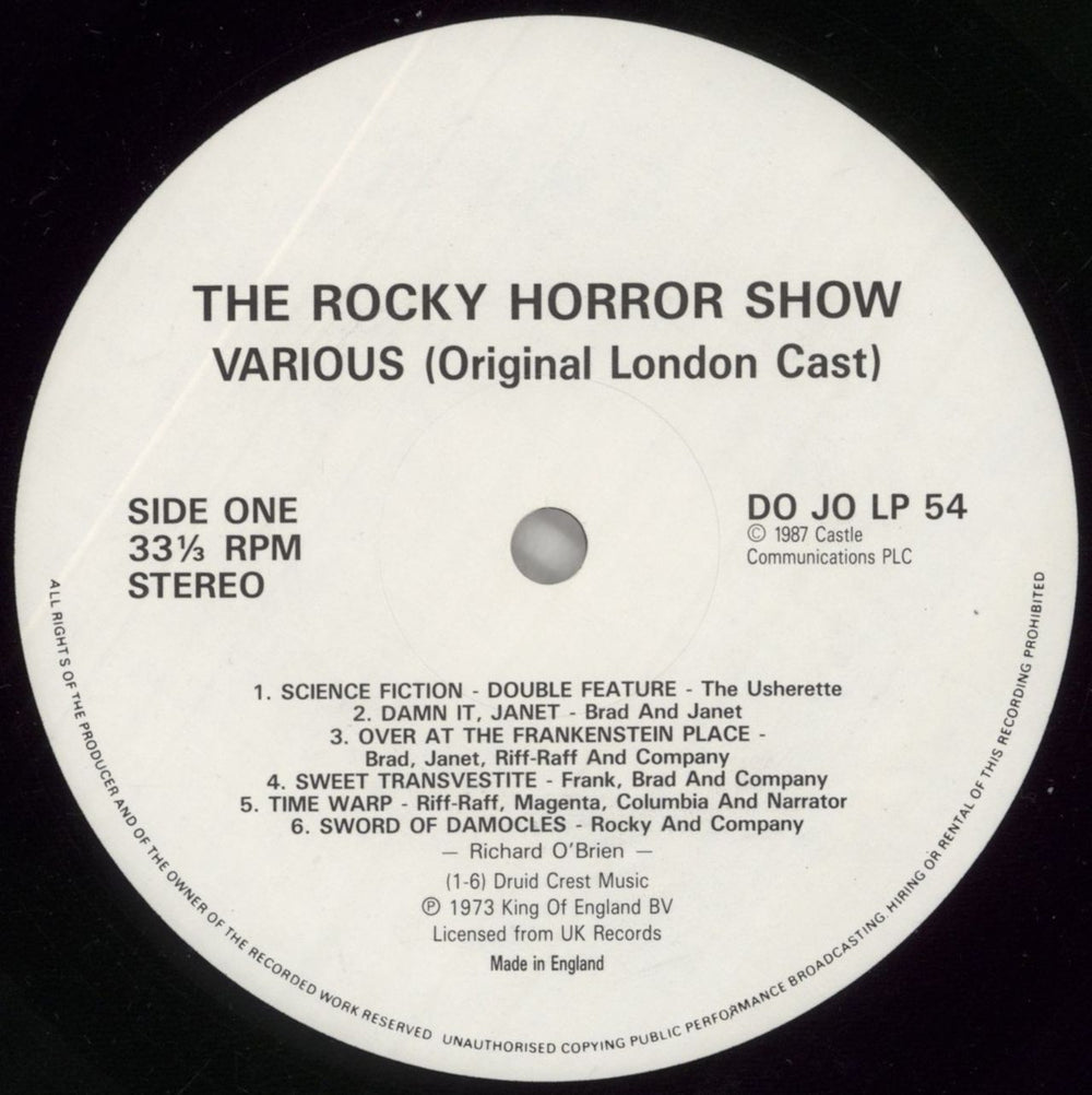 Rocky Horror The Rocky Horror Show UK vinyl LP album (LP record) KYHLPTH751560