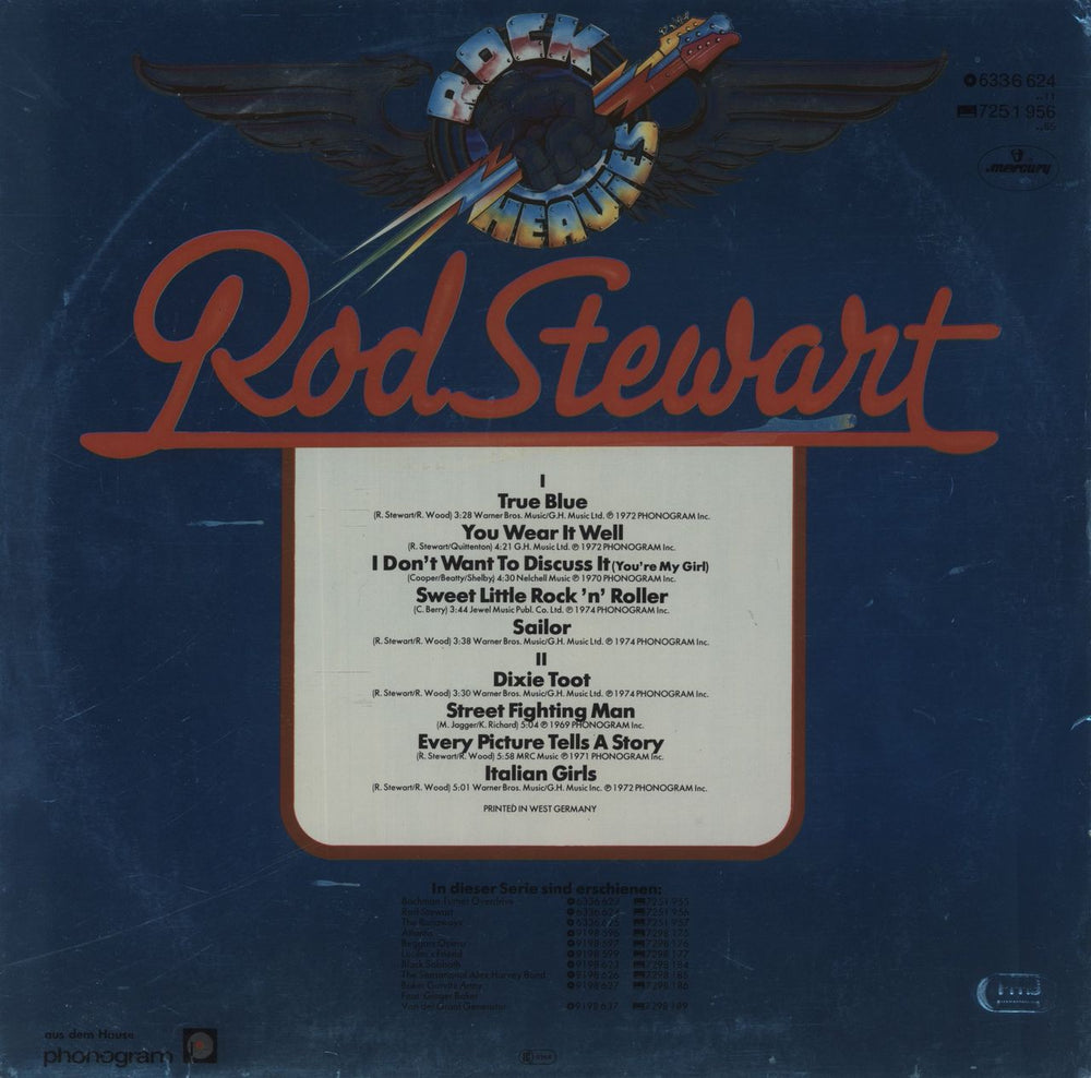 Rod Stewart Rock Heavies German vinyl LP album (LP record)