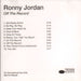 Ronny Jordan Off The Record UK Promo CD-R acetate CD-R