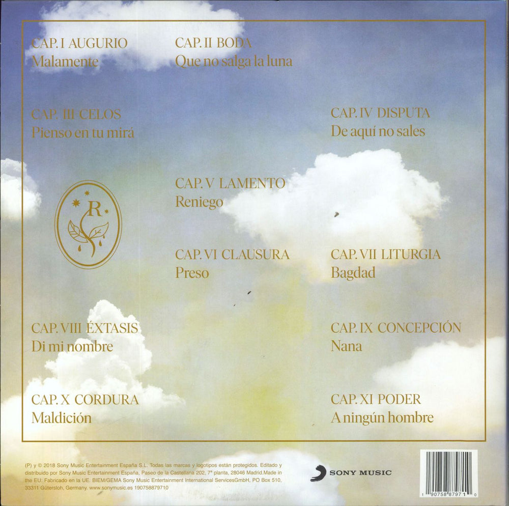 Rosalia El Mal Querer UK vinyl LP album (LP record) 190758879710