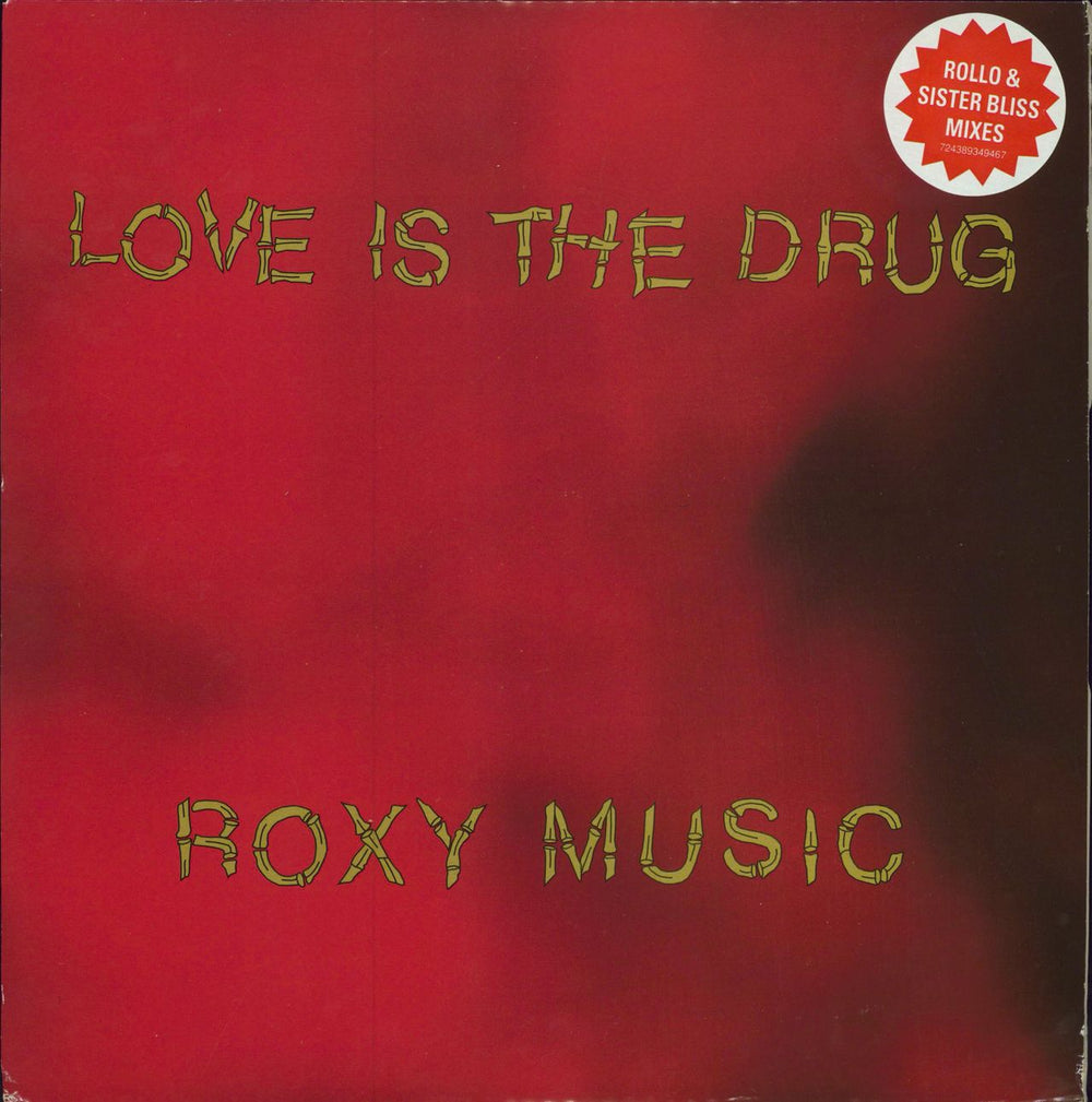 Roxy Music Love Is The Drug - Promo Stickered UK Promo 12" vinyl single (12 inch record / Maxi-single) VST1580