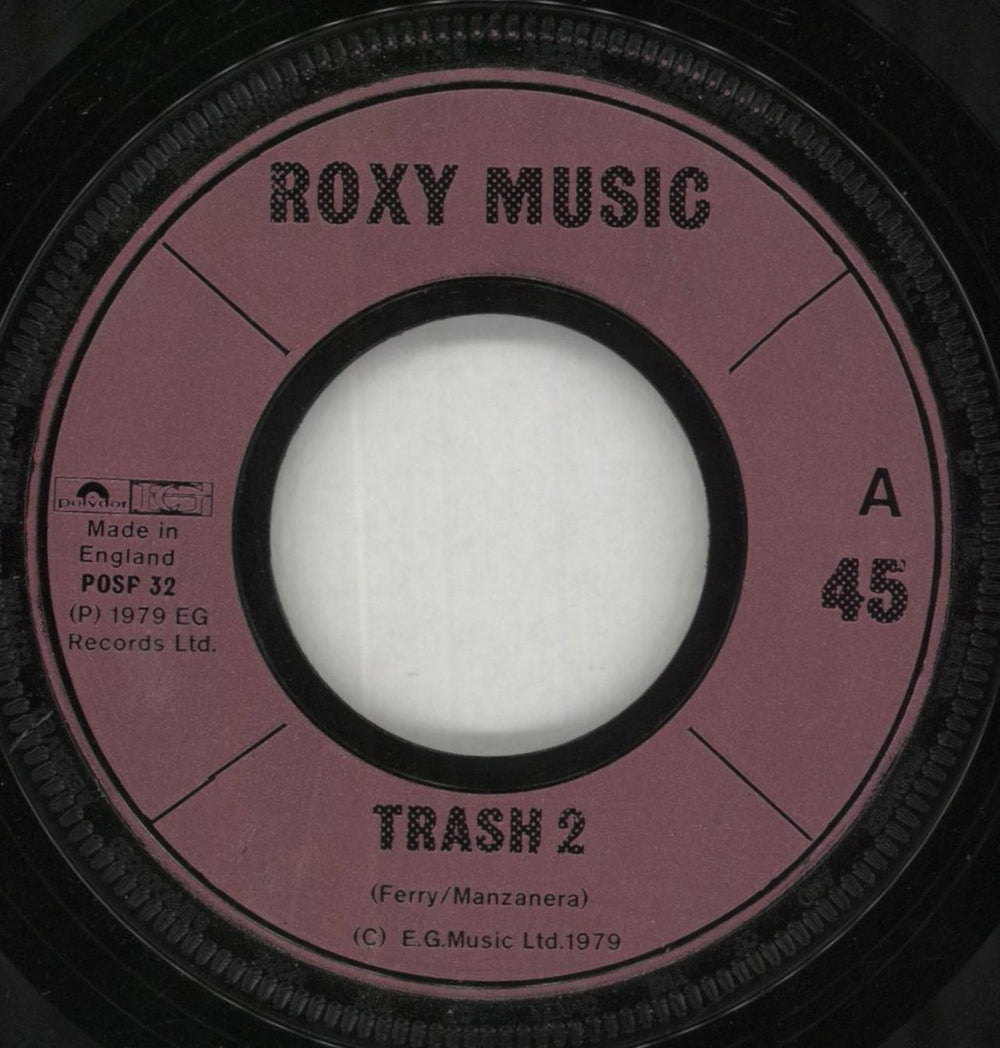 Roxy Music Trash - Wide Centre - P/S UK 7" vinyl single (7 inch record / 45) RXY07TR857970