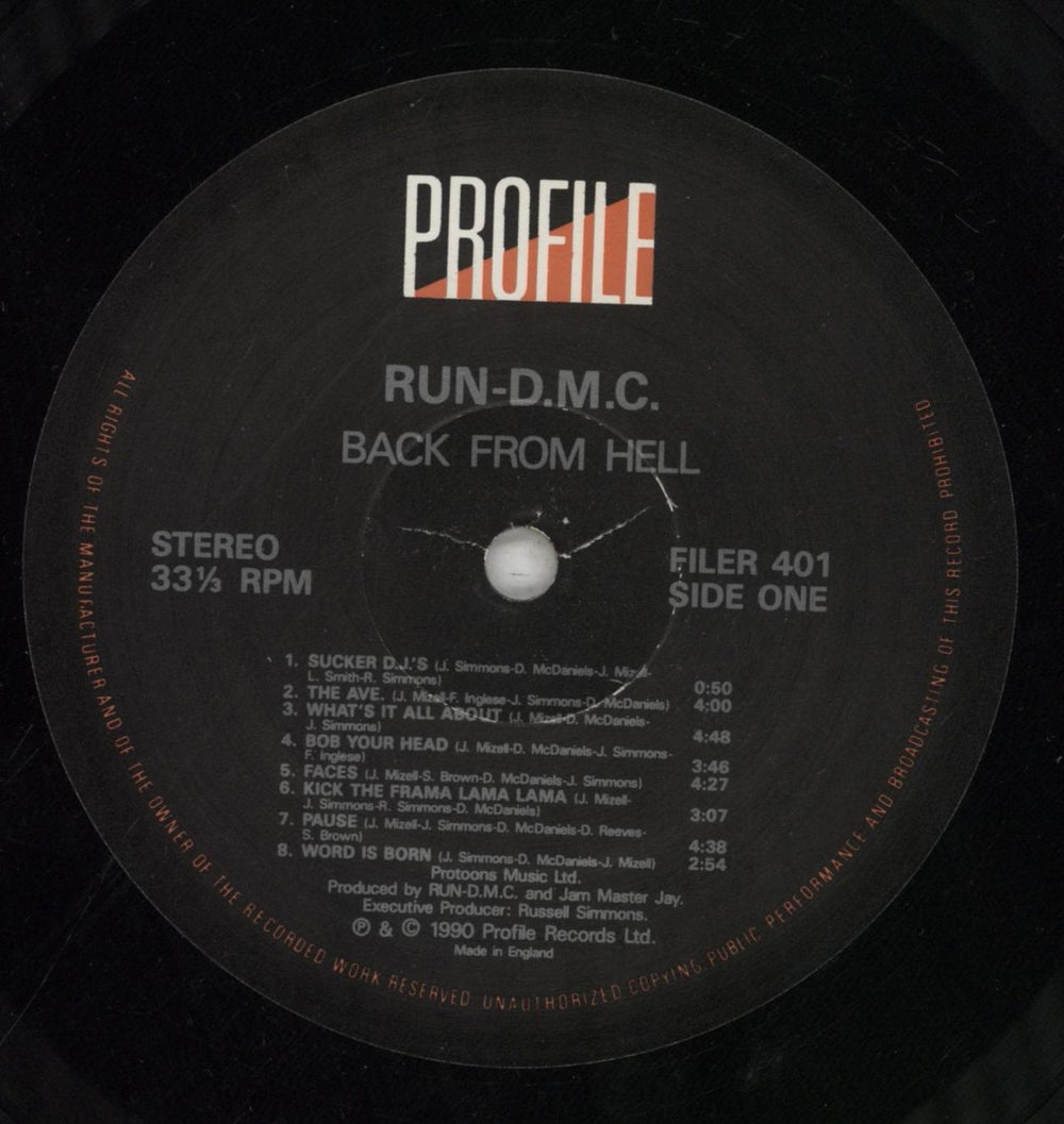 Run DMC Back From Hell UK vinyl LP album (LP record) RMCLPBA705516