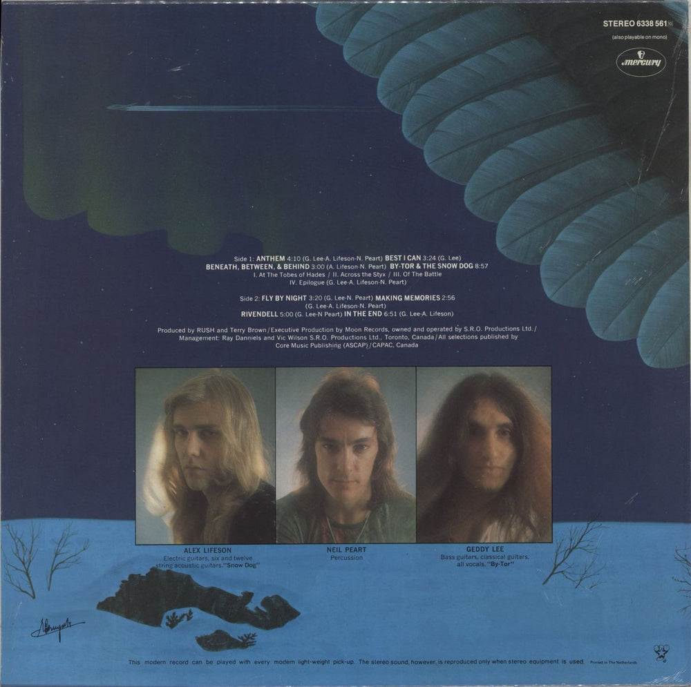 Rush Fly By Night - Shrink Dutch vinyl LP album (LP record)