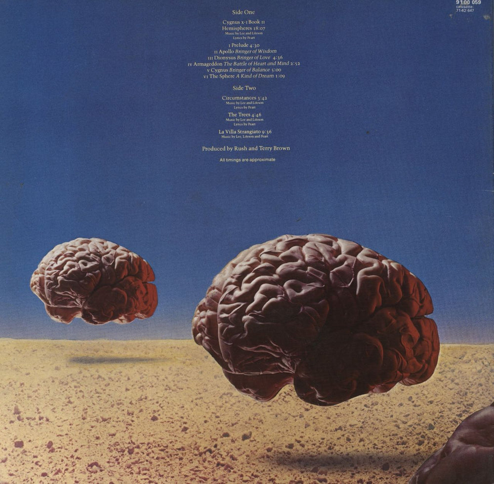 Rush Hemispheres - EX UK vinyl LP album (LP record)