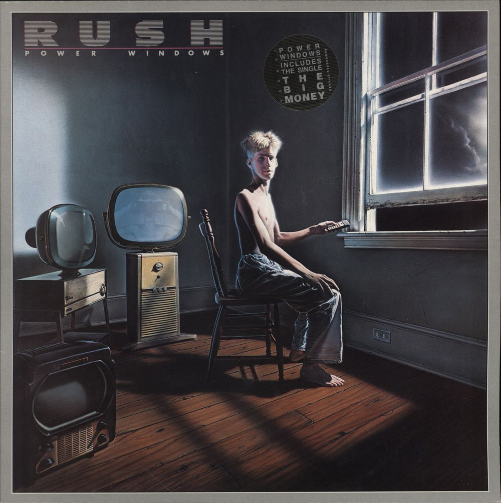 Rush Power Windows - Stickered UK vinyl LP album (LP record) VERH31