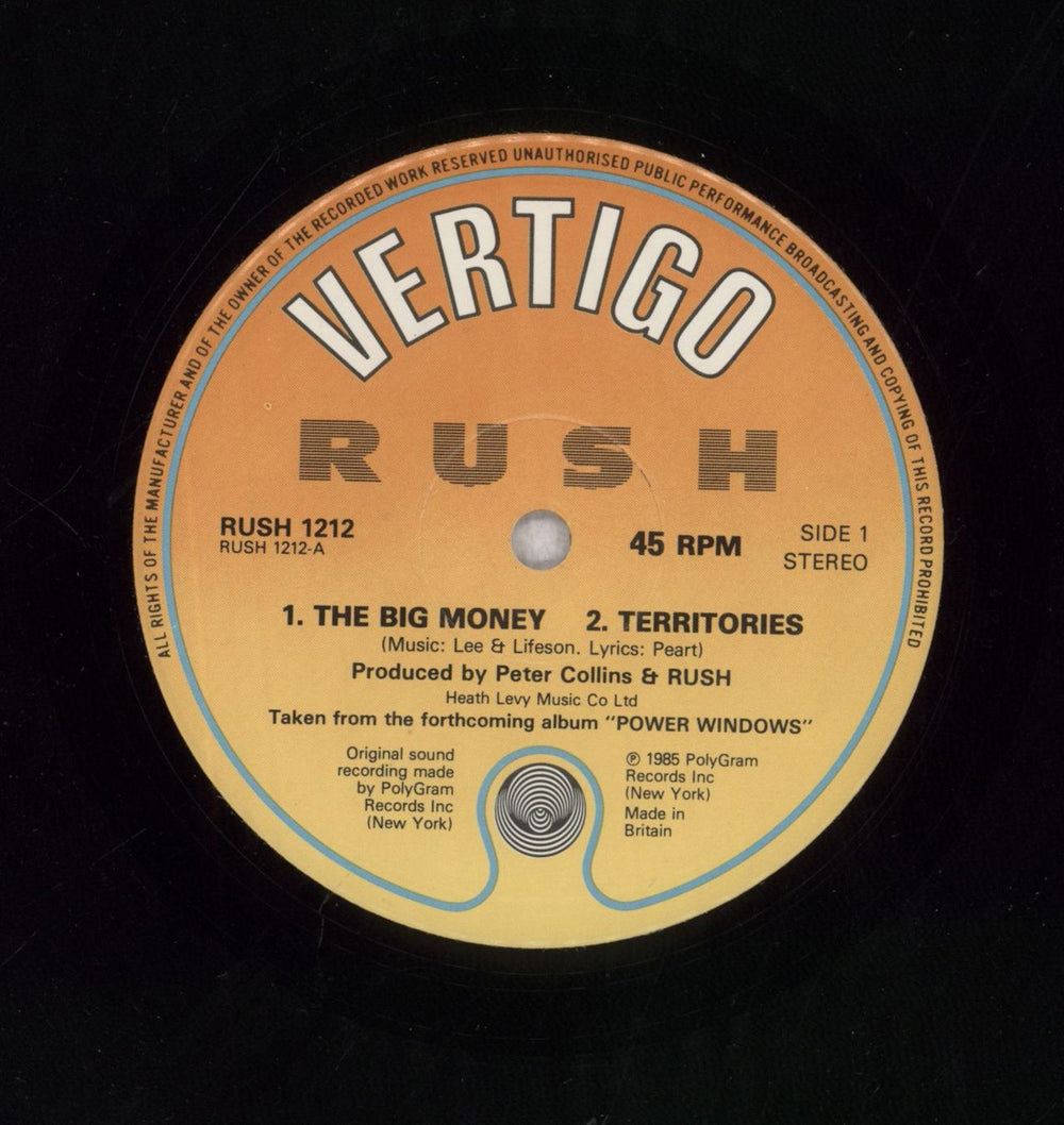 Rush The Big Money - Shrink UK 12" vinyl single (12 inch record / Maxi-single)