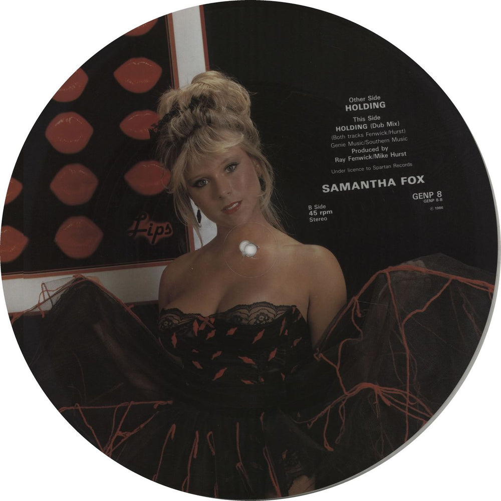 Samantha Fox Holding UK 12" vinyl picture disc (12 inch picture record) FOX2PHO16095