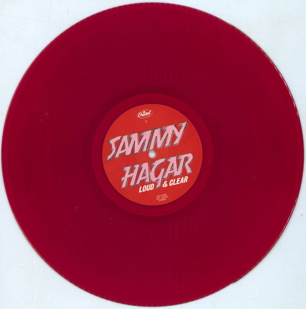Sammy Hagar Loud & Clear - Red Vinyl - EX UK vinyl LP album (LP record) HGALPLO448250