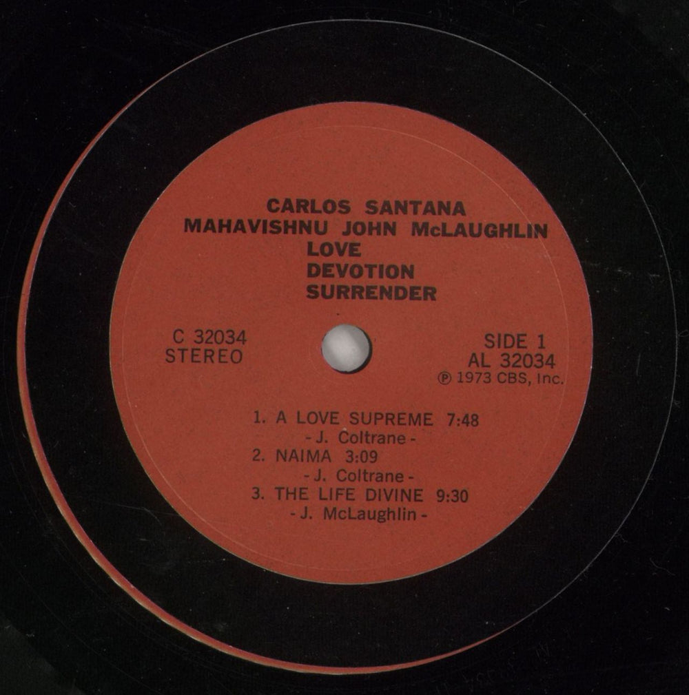 Santana Love Devotion Surrender - export US vinyl LP album (LP record) SNTLPLO871046