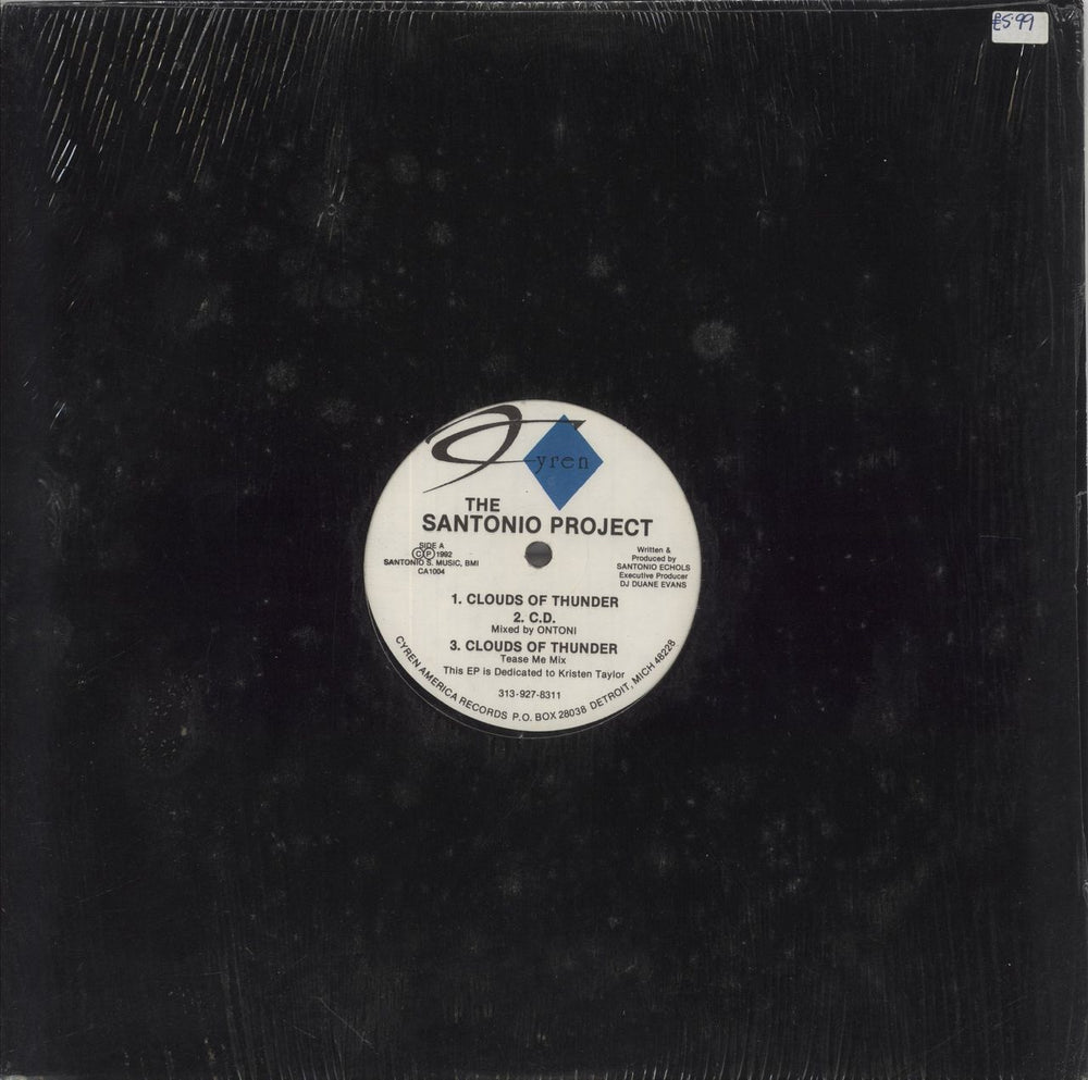 Santonio Echols Clouds Of Thunder US 12" vinyl single (12 inch record / Maxi-single) CA1004