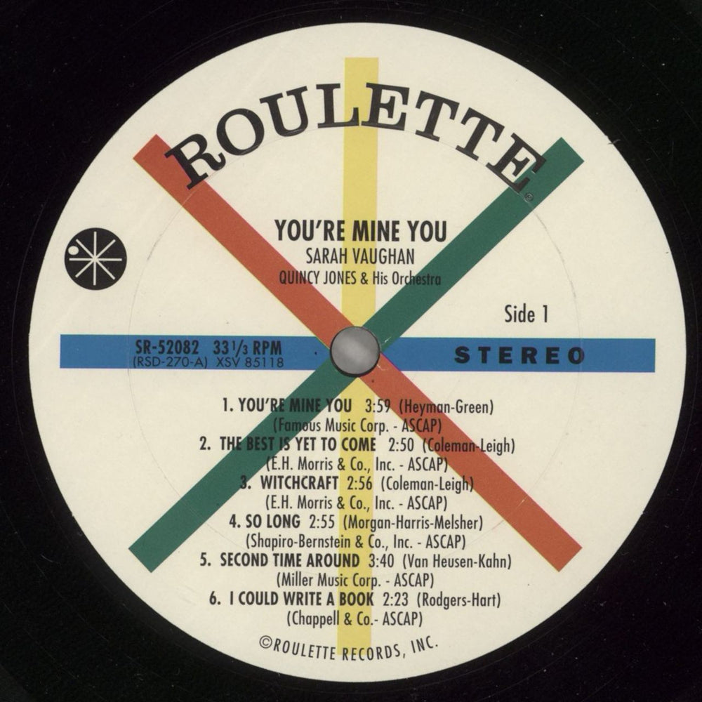 Sarah Vaughan You're Mine You - 200gm Vinyl UK vinyl LP album (LP record) VAALPYO866831