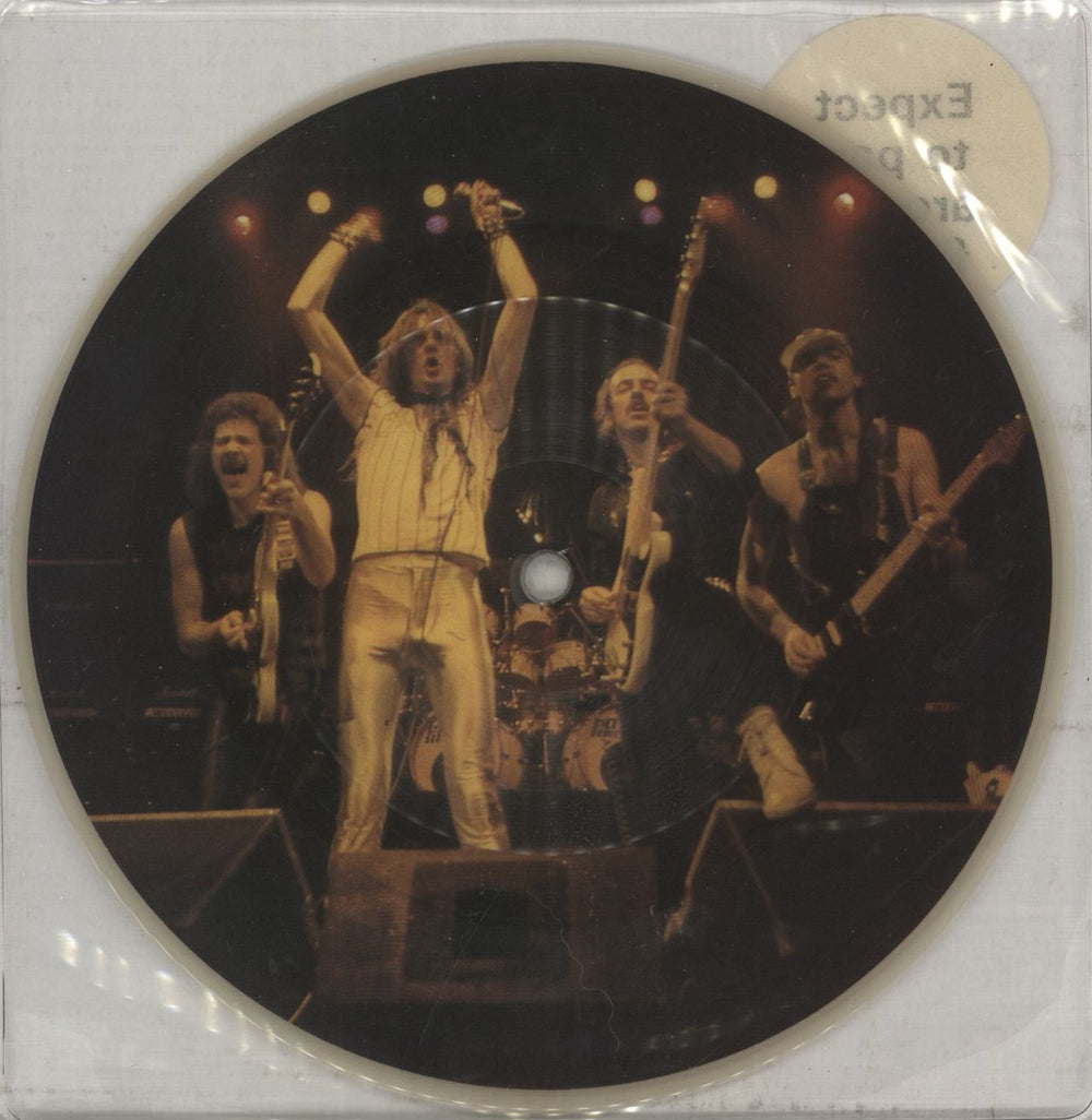 Saxon And The Bands Played On - Price Sticker UK 7" vinyl picture disc (7 inch picture disc single)