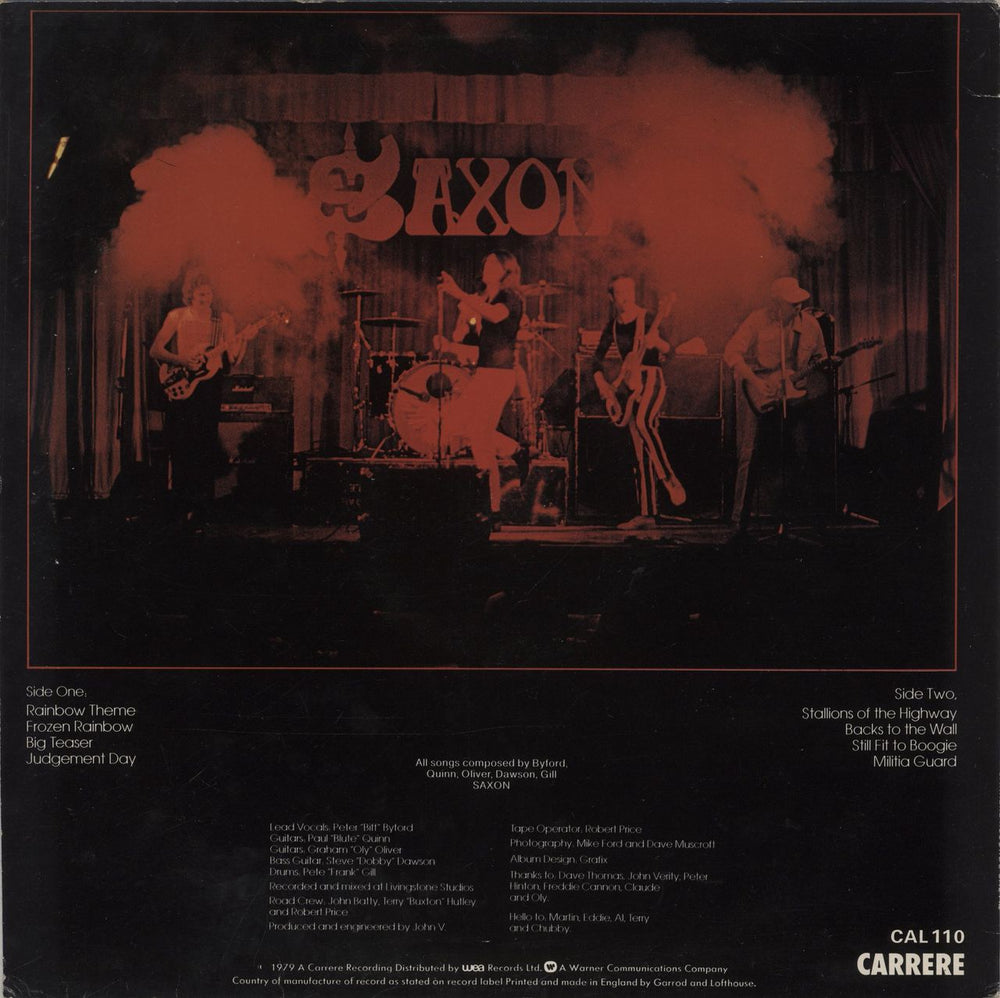 Saxon Saxon UK vinyl LP album (LP record)