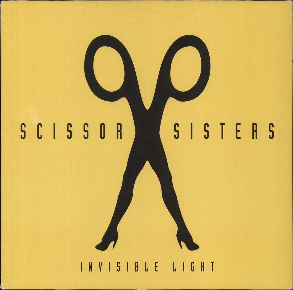 Scissor Sisters Invisible Light - Yellow vinyl UK 12" vinyl single (12 inch record / Maxi-single) BNR049