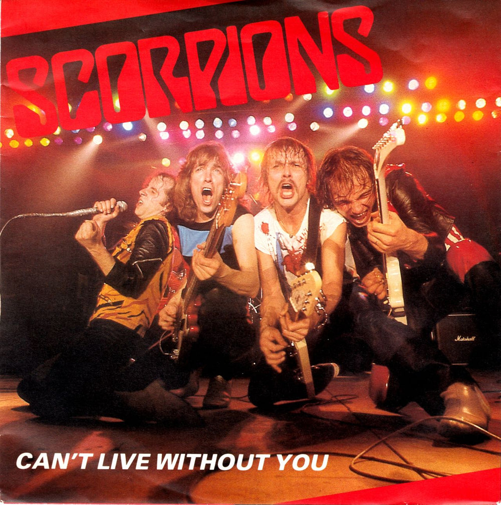 Scorpions Can't Live Without You - Clear Vinyl + P/S UK 7" vinyl single (7 inch record / 45) HAR5221