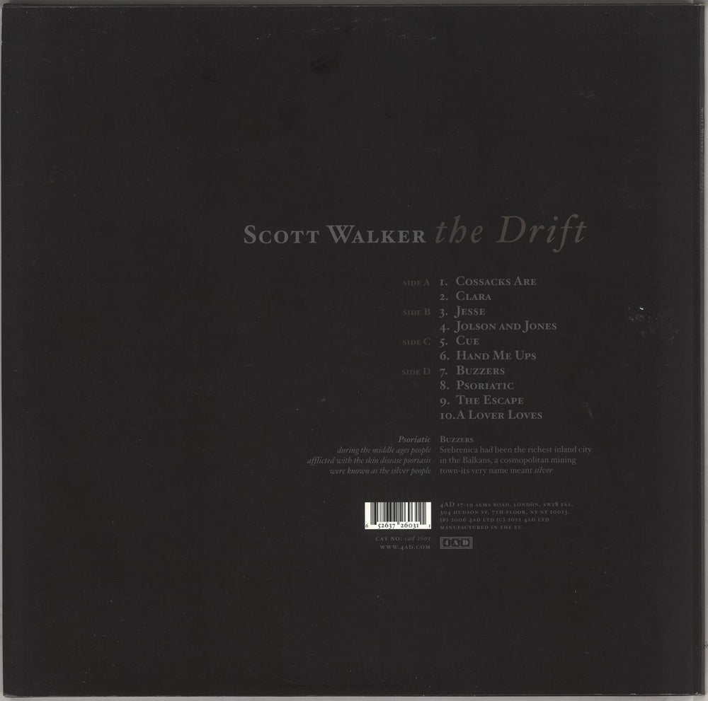 Scott Walker The Drift UK 2-LP vinyl record set (Double LP Album) 652637260311