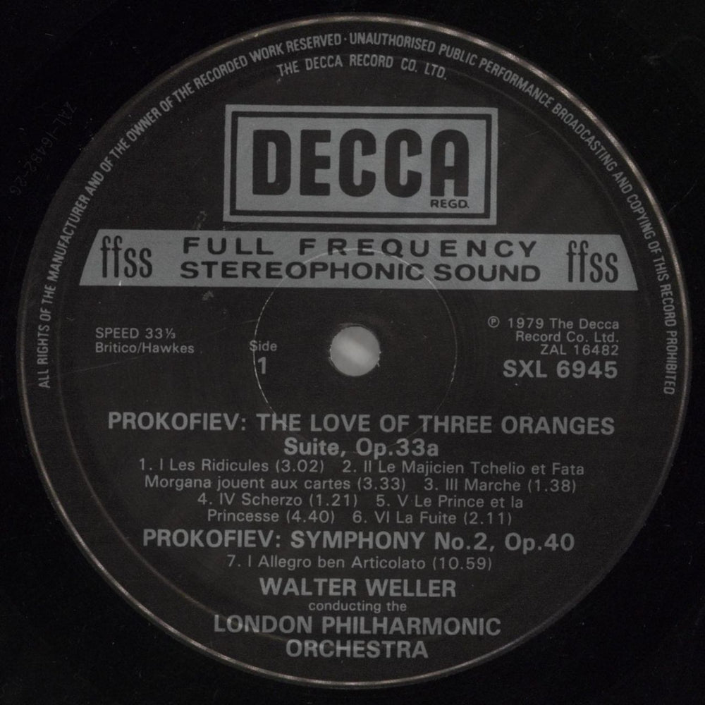 Sergei Prokofiev Prokofiev: Symphony No. 2 / The Love Of Three Oranges Suite UK vinyl LP album (LP record) PJ3LPPR857594