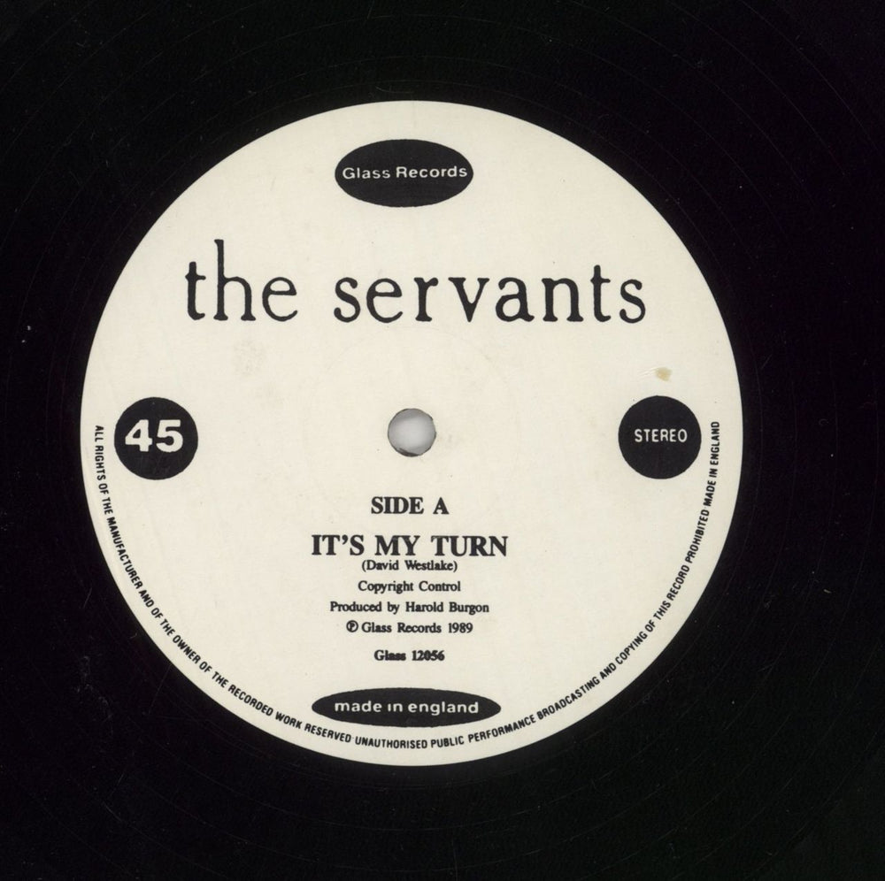 Servants It's My Turn UK 12" vinyl single (12 inch record / Maxi-single) VTS12IT682160