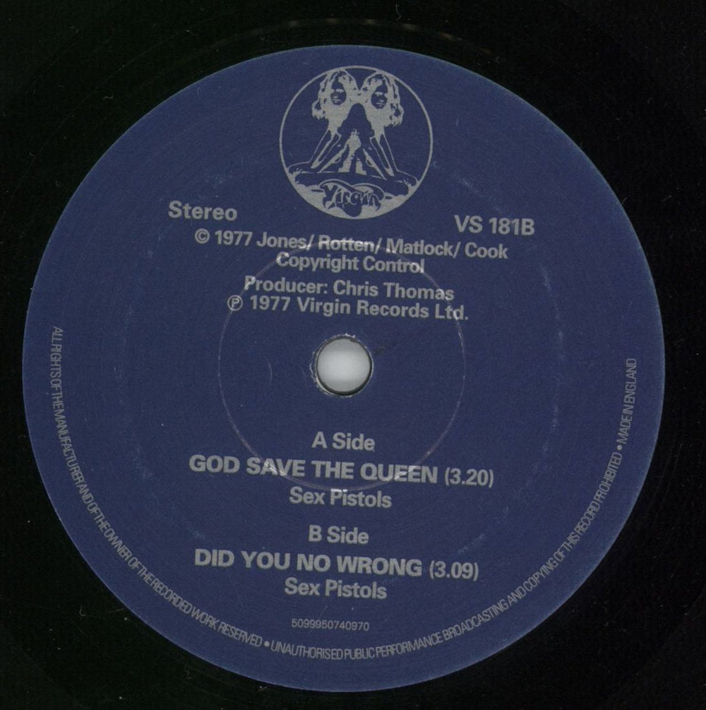 Sex Pistols God Save The Queen - 2007 UK 7" vinyl single (7 inch record / 45) SEX07GO412117