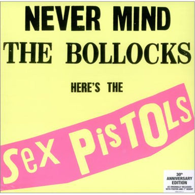 Sex Pistols Never Mind The Bollocks - 30th Anniversary - Sealed UK vinyl LP album (LP record) 5099950741212