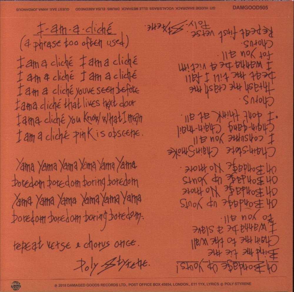 Shadrax Oh Bondage Up Yours! UK 7" vinyl single (7 inch record / 45)