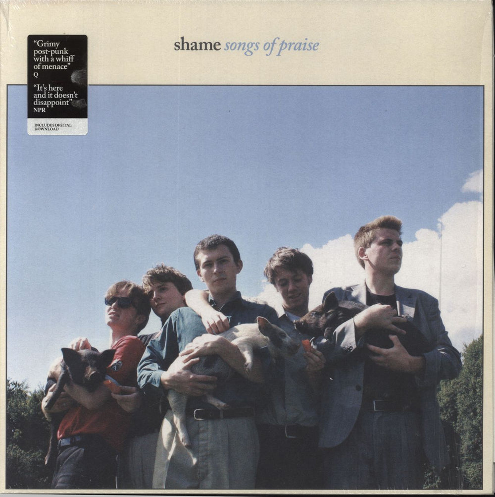 Shame Songs Of Praise - Black Vinyl - Shrink UK vinyl LP album (LP record) DOC144