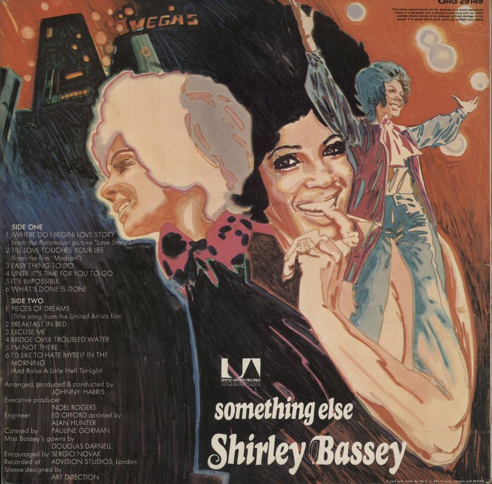 Shirley Bassey Something Else UK vinyl LP album (LP record)
