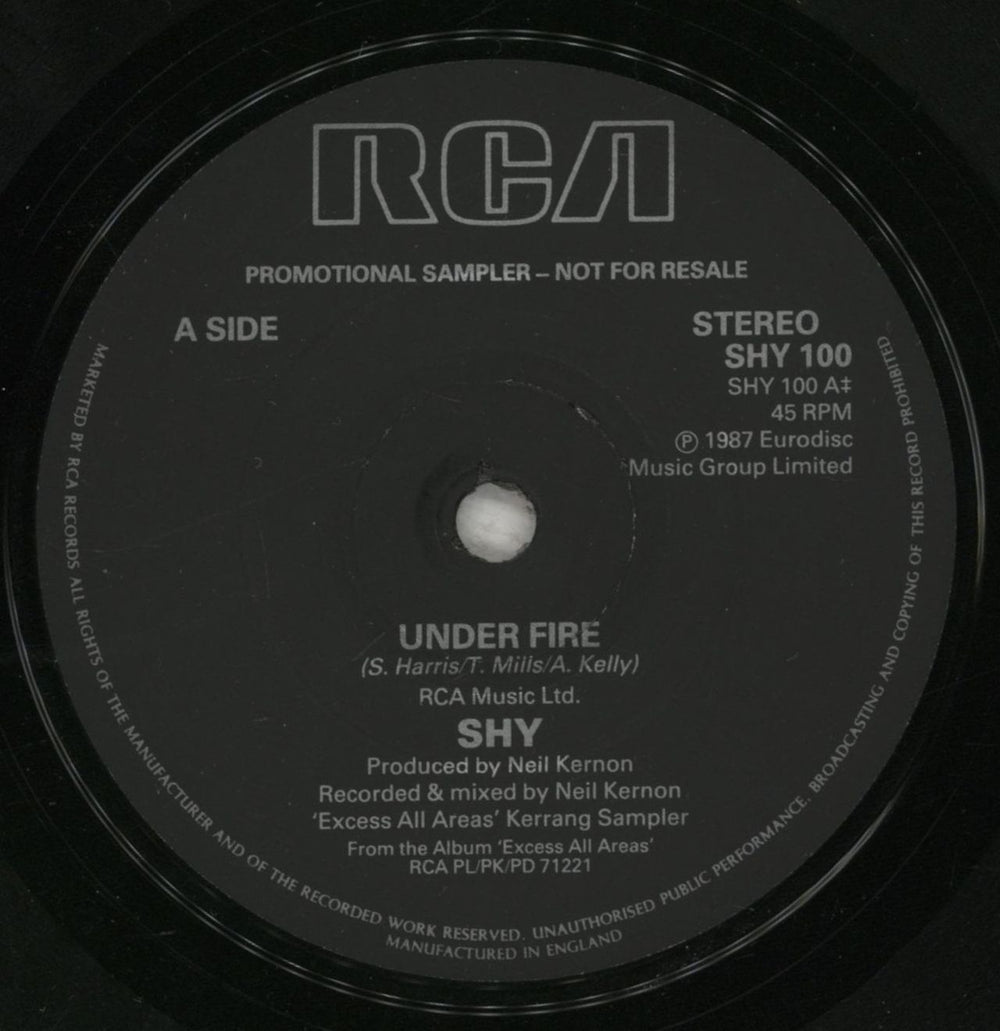 Shy Shy Sampler UK Promo 7" vinyl single (7 inch record / 45) S.H07SH655980