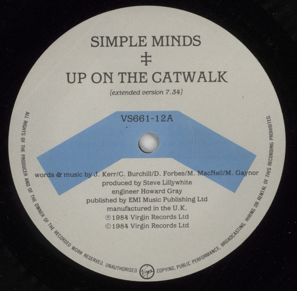 Simple Minds Up On The Catwalk UK 12" vinyl single (12 inch record / Maxi-single) SIM12UP10029