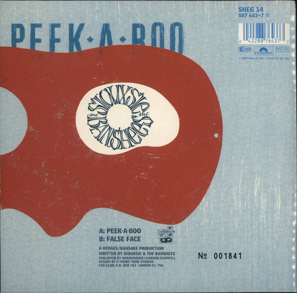 Siouxsie & The Banshees Peek-A-Boo - Gatefold Pop-Up Sleeve UK 7" vinyl single (7 inch record / 45) 042288764373