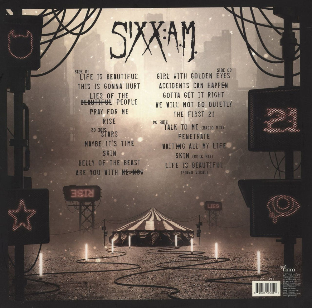 Sixx:AM Hits - Red & Black Smoke Vinyl UK 2-LP vinyl record set (Double LP Album) 849320064916