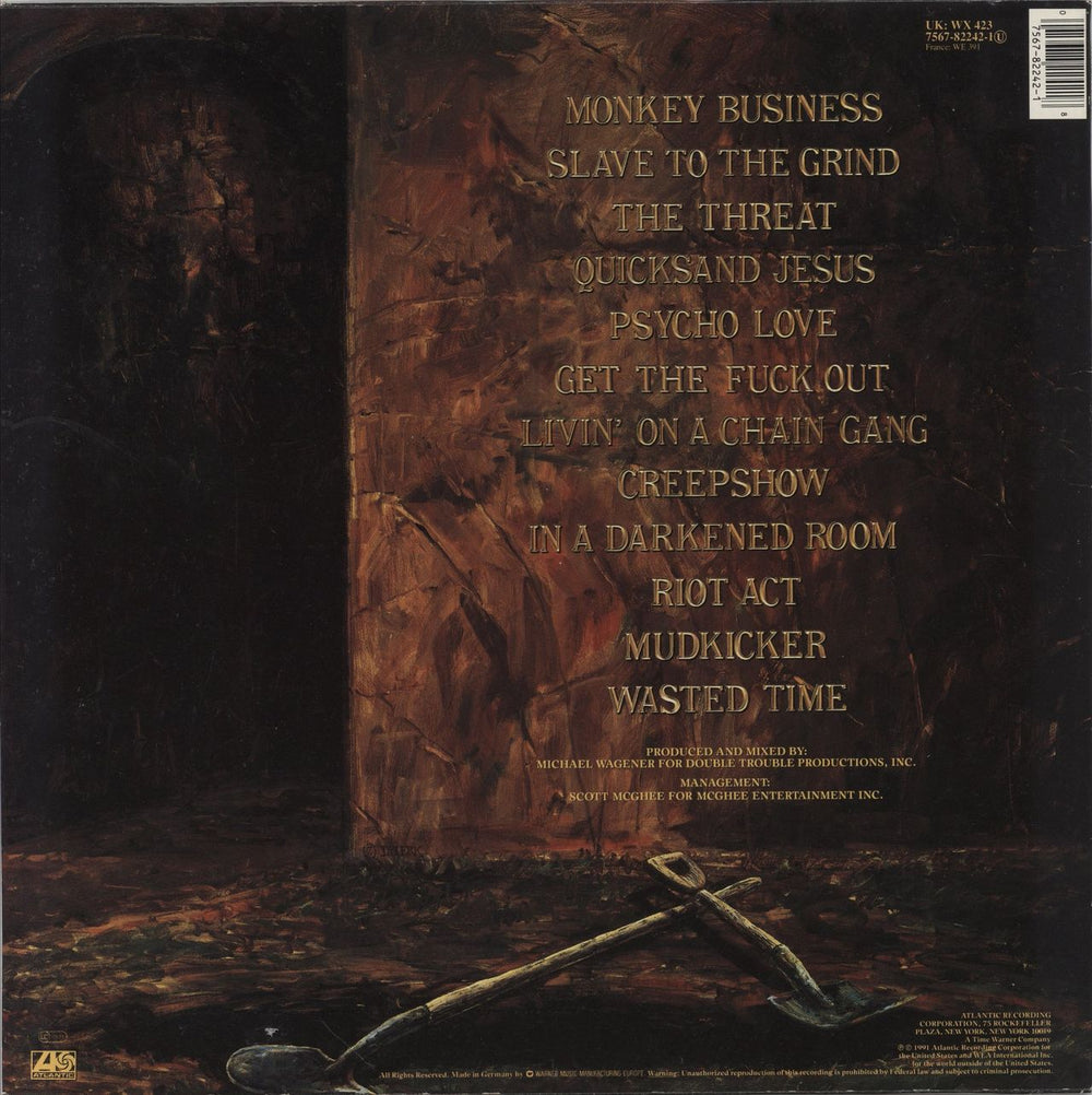 Skid Row (80s) Slave To The Grind - No Hype Sticker UK vinyl LP album (LP record) 075678224218