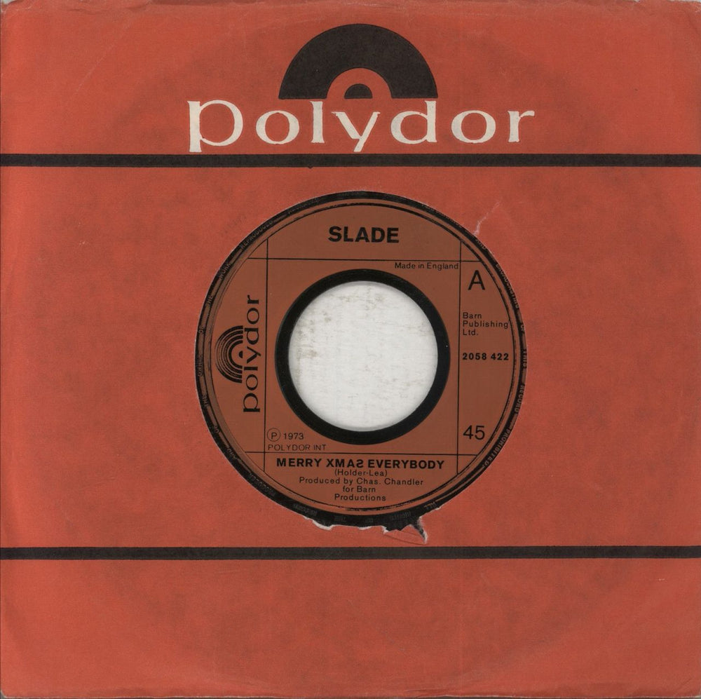 Slade Merry Xmas Everybody - Red Jukebox UK 7" vinyl single (7 inch record / 45) 2058422