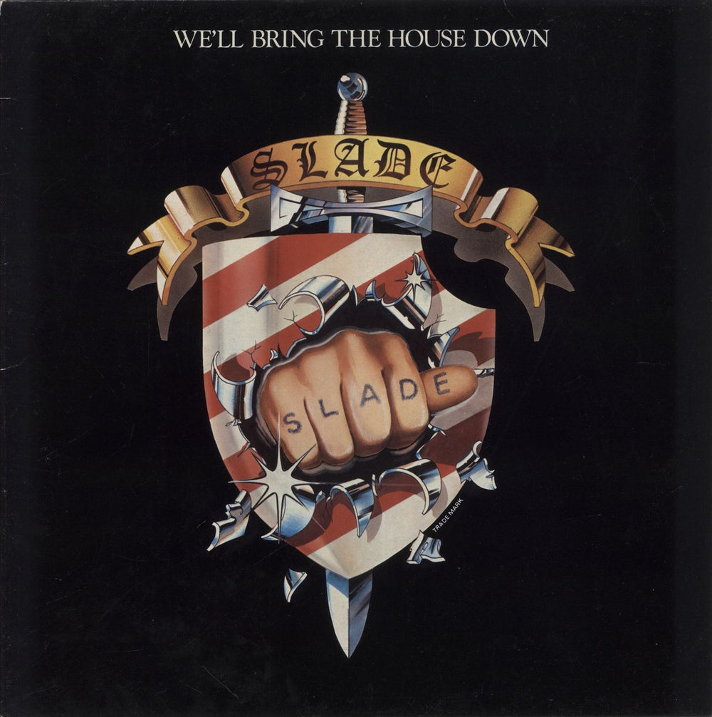 Slade We'll Bring The House Down + Merchandise Insert - EX UK vinyl LP album (LP record) SKATE1