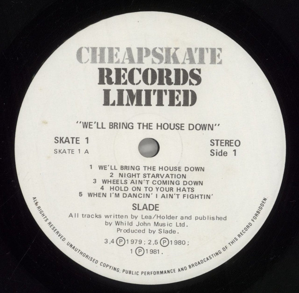 Slade We'll Bring The House Down + Merchandise Insert - VG - Shrink UK vinyl LP album (LP record) SDELPWE857872