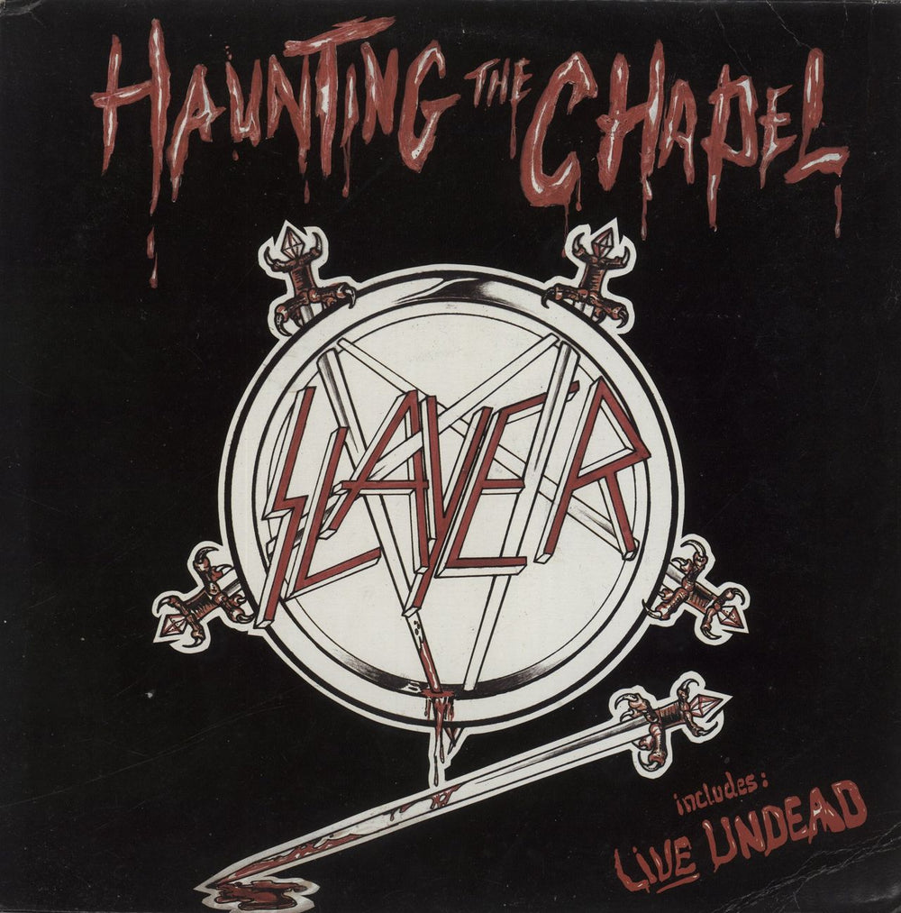 Slayer Haunting The Chapel EP - EX Canadian 12" vinyl single (12 inch record / Maxi-single) BAM1005