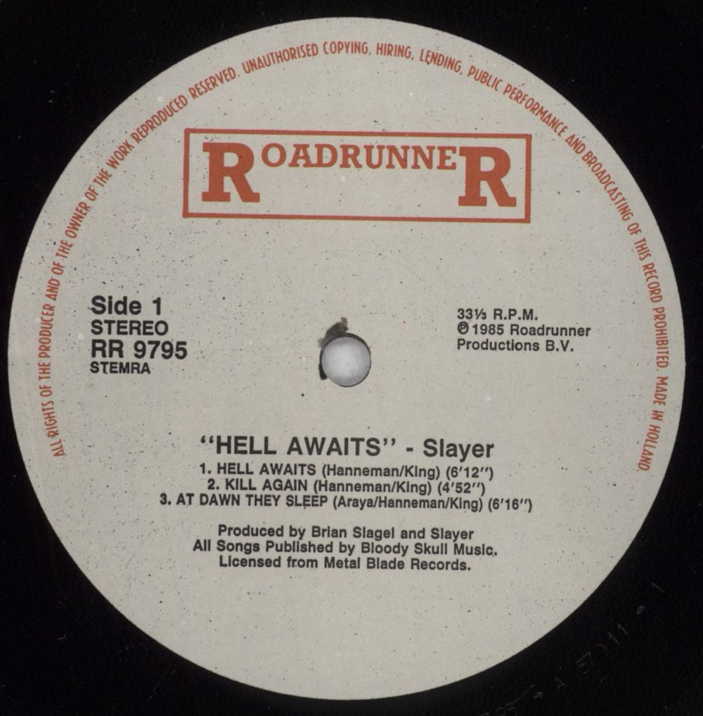 Slayer Hell Awaits - EX Dutch vinyl LP album (LP record) SLALPHE391536
