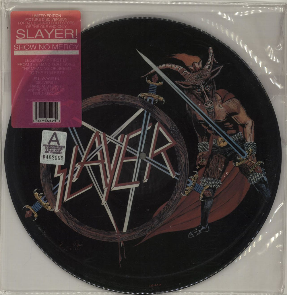 Slayer Show No Mercy US picture disc LP (vinyl picture disc album) 72214-1