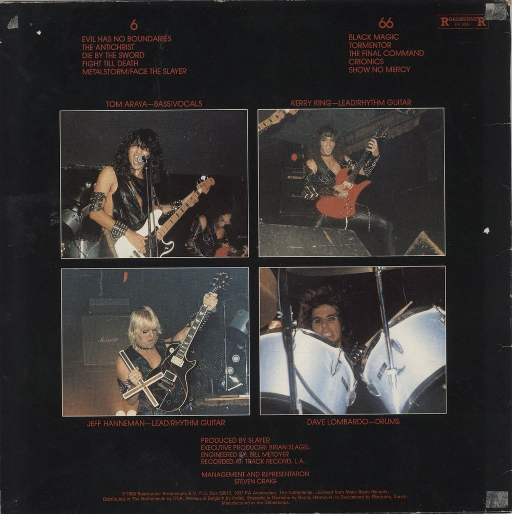 Slayer Show No Mercy - VG Dutch vinyl LP album (LP record)