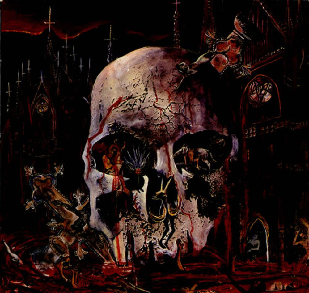 Slayer South Of Heaven + Inner - EX UK vinyl LP album (LP record) LONLP63