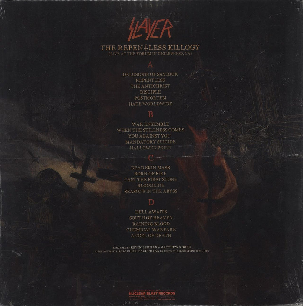 Slayer The Repentless Killogy (Live At The Forum In Inglewood, CA) - Amber Smoke Vinyl - Sealed UK 2-LP vinyl record set (Double LP Album) 727361524906