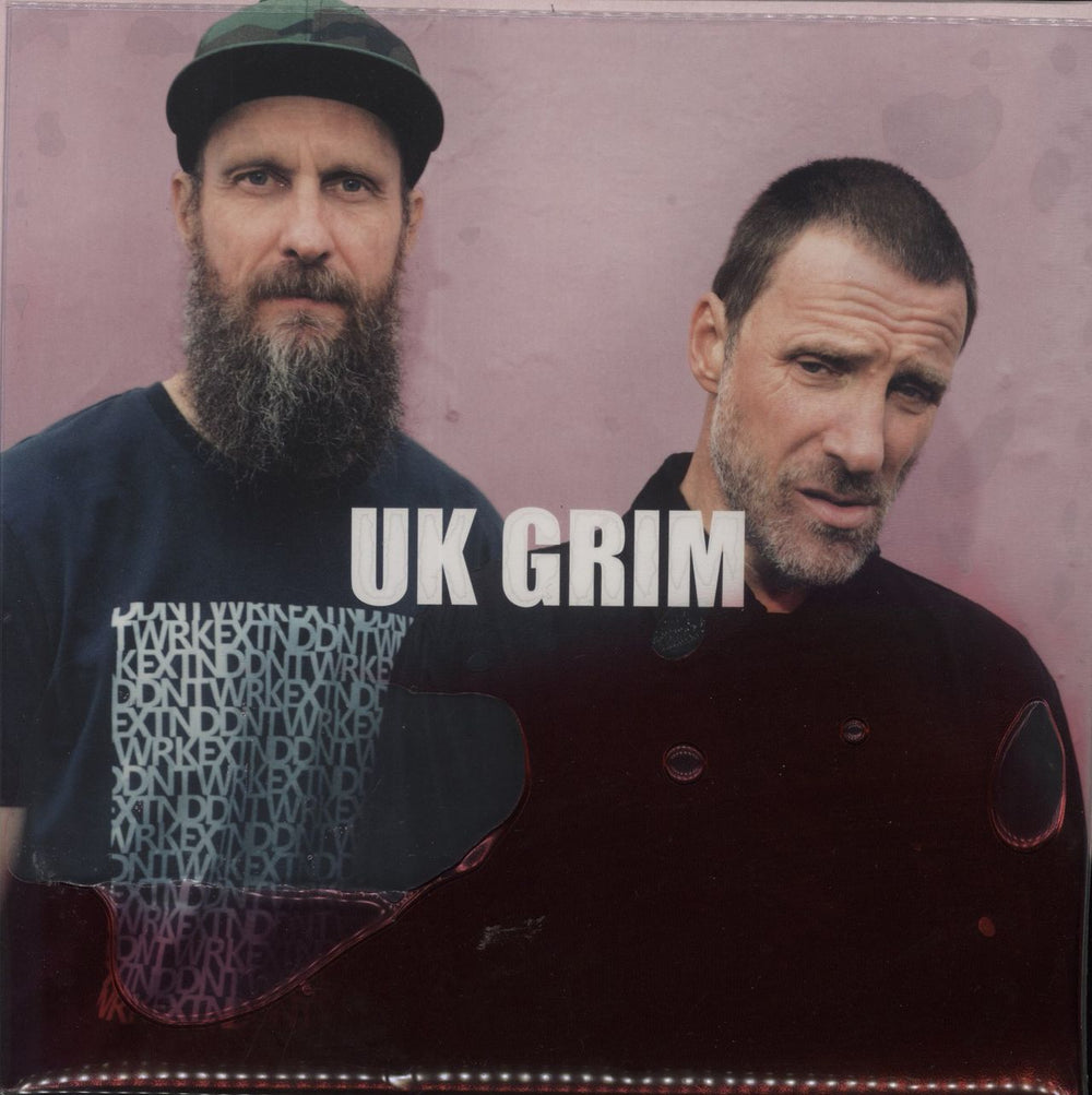 Sleaford Mods UK Grim - Pink Gel Sleeve - Black Smoke Vinyl UK vinyl LP album (LP record) RT0391LPE