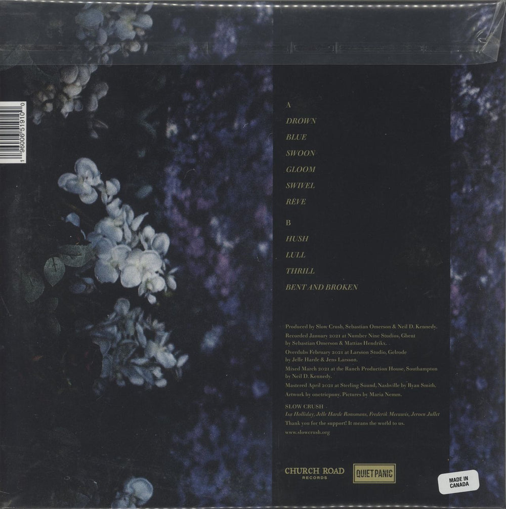 Slow Crush Hush - Clear With Orchid & Canary Yellow Splatter Vinyl UK vinyl LP album (LP record) 196006519100