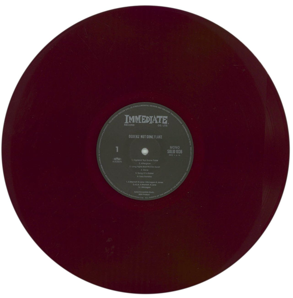 Small Faces Ogdens' Nut Gone Flake - RSD 2025 - Red Vinyl Japanese vinyl LP album (LP record)