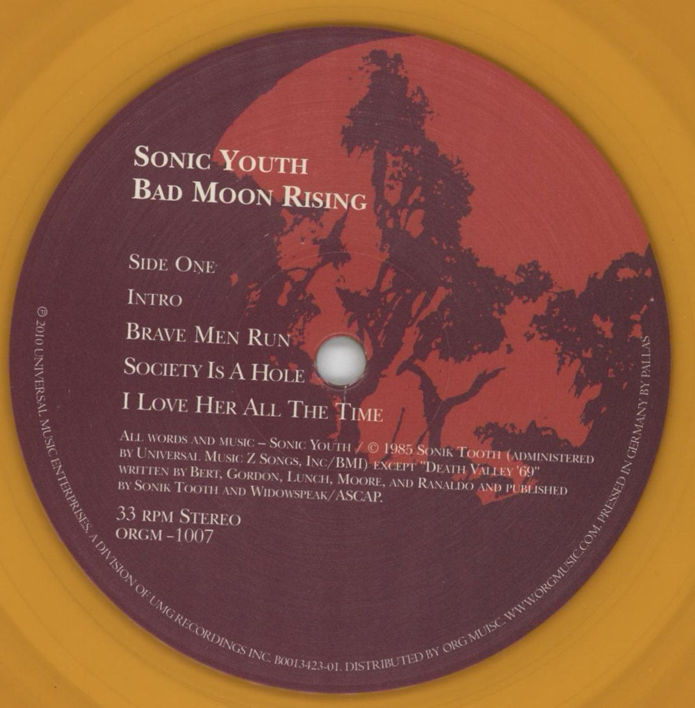 Sonic Youth Bad Moon Rising US vinyl LP album (LP record) S-YLPBA867255