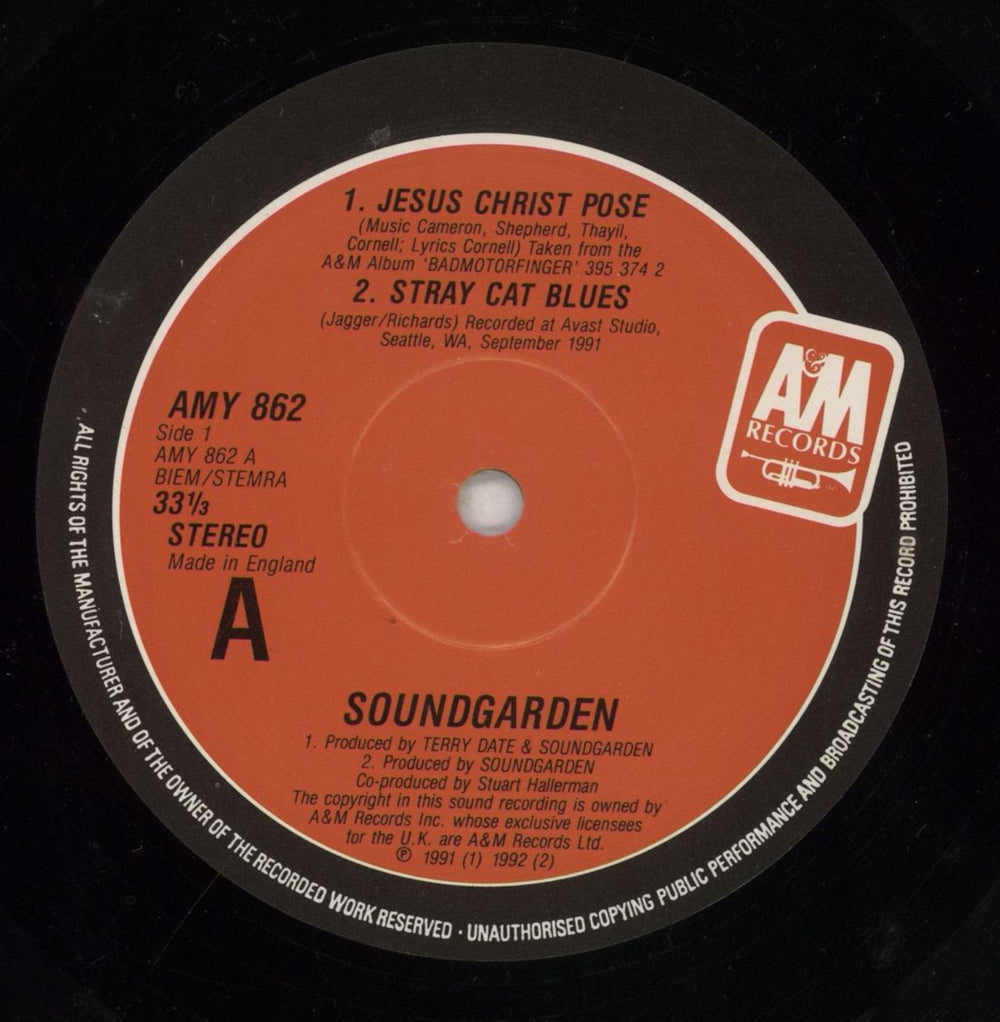 Soundgarden Jesus Christ Pose - Poster Sleeve - Shrink UK 12" vinyl single (12 inch record / Maxi-single) SOU12JE855214