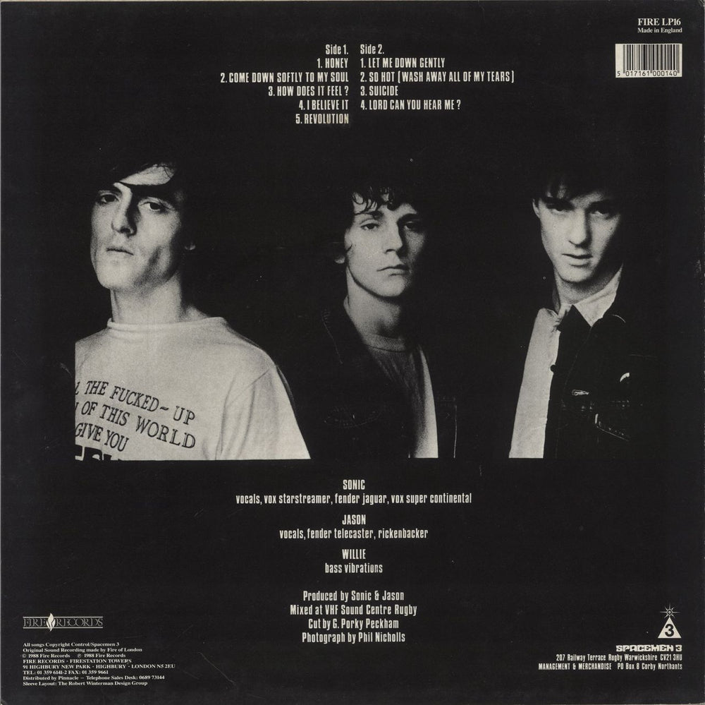 Spacemen 3 Playing With Fire - 1st - EX UK vinyl LP album (LP record) 5017161000140